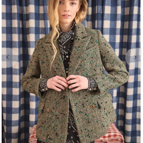 Hunter Bell Gray Tweed Blazer Medium - Picture 2 of 4